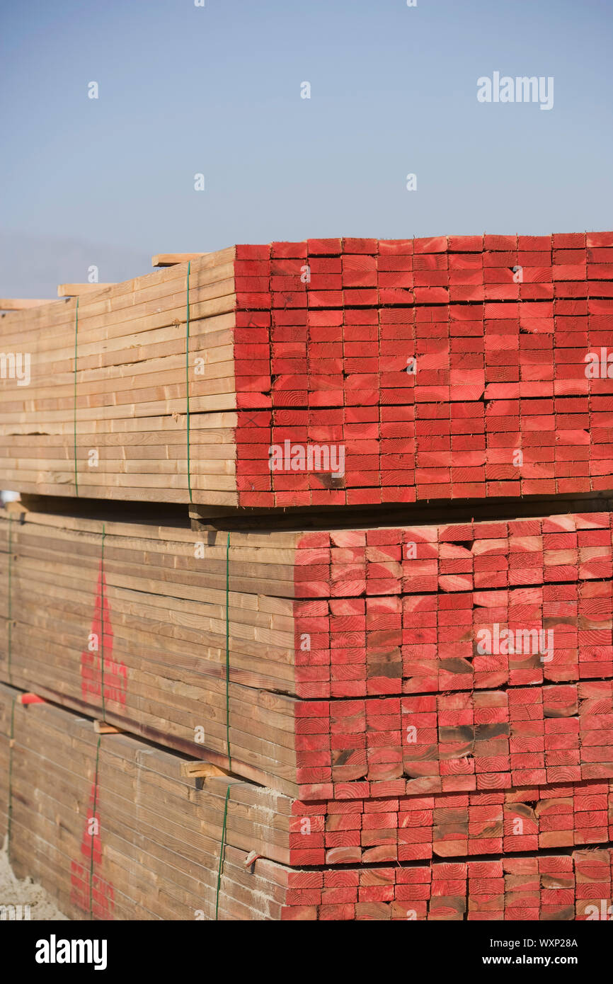 Stack of wooden planks Stock Photo Alamy