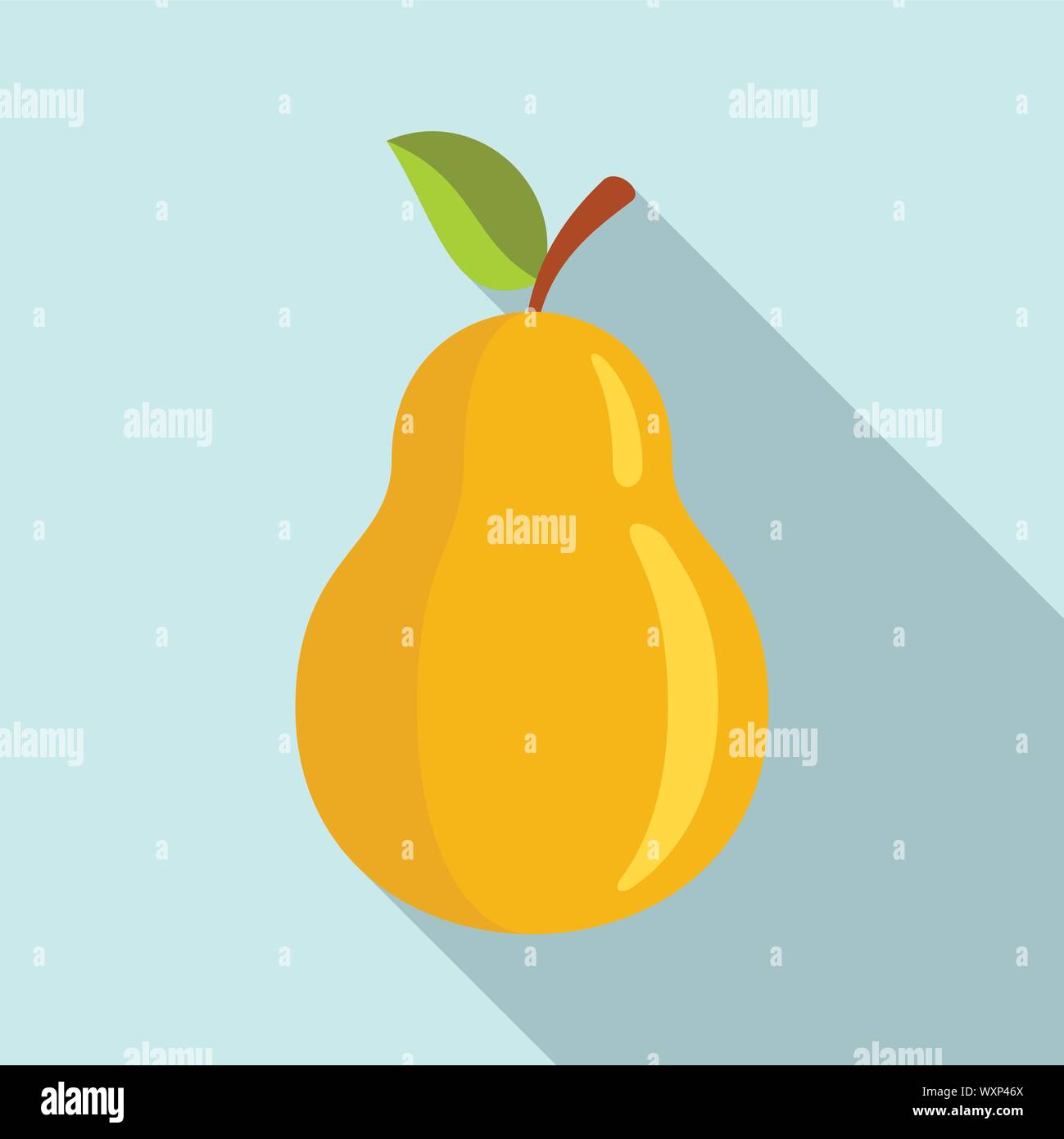 Vegan pear icon. Flat illustration of vegan pear vector icon for web ...