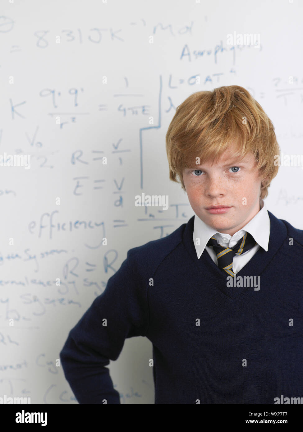 High School Student in Math Class Stock Photo Alamy
