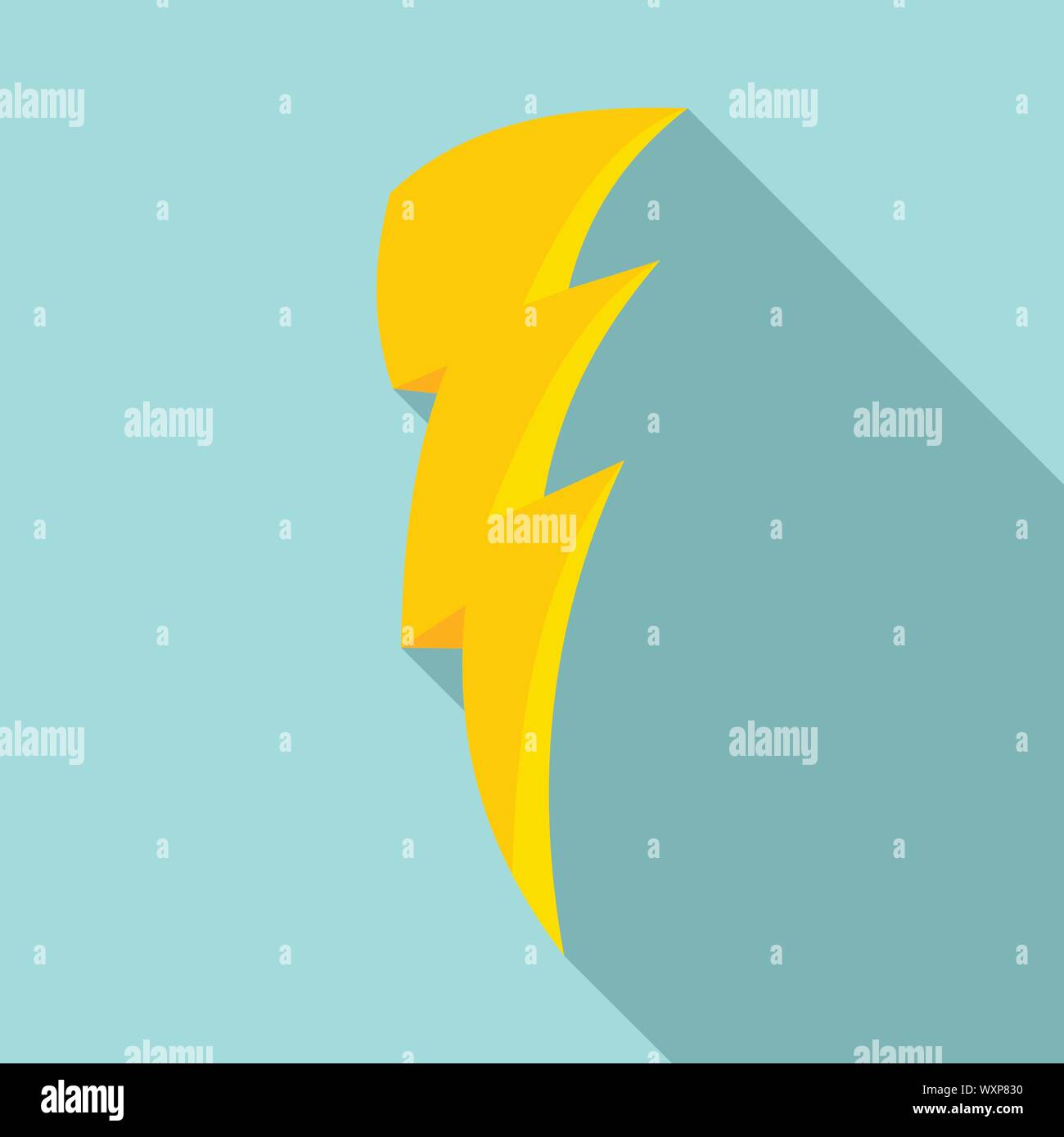Art lightning bolt icon. Flat illustration of art lightning bolt vector ...