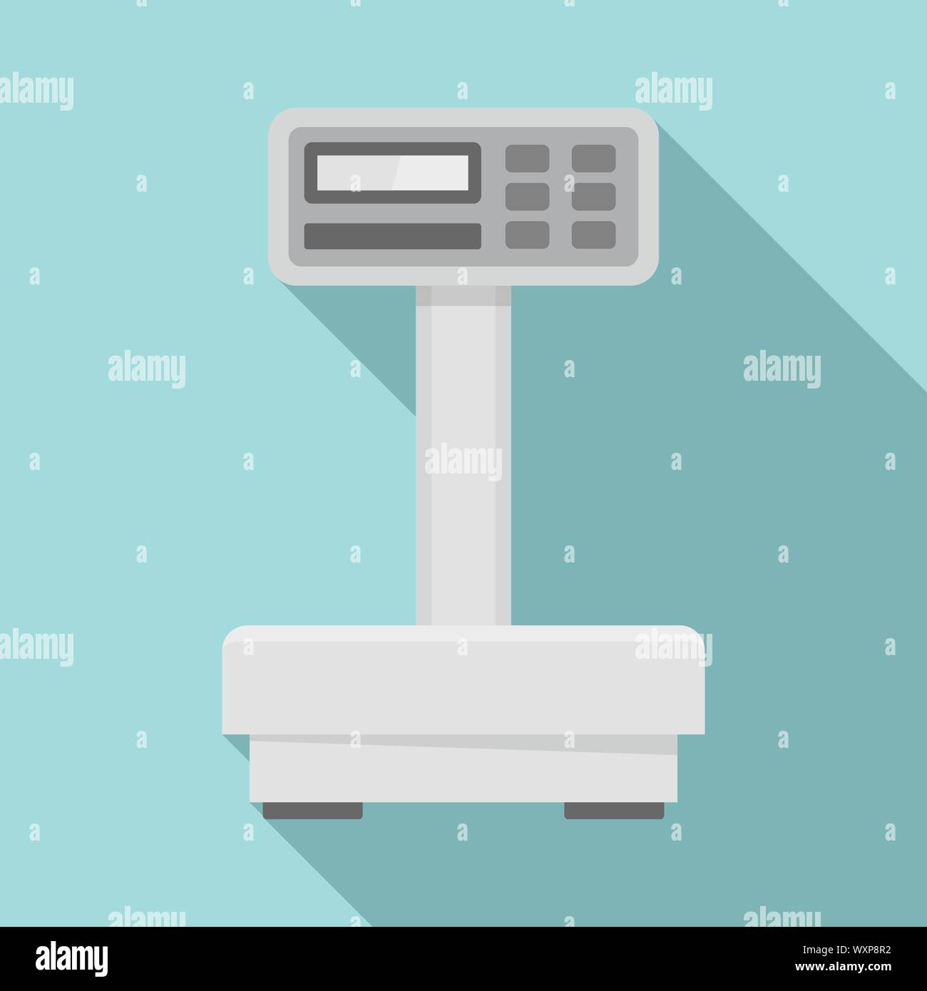 Digital scales icon. Flat illustration of digital scales vector icon