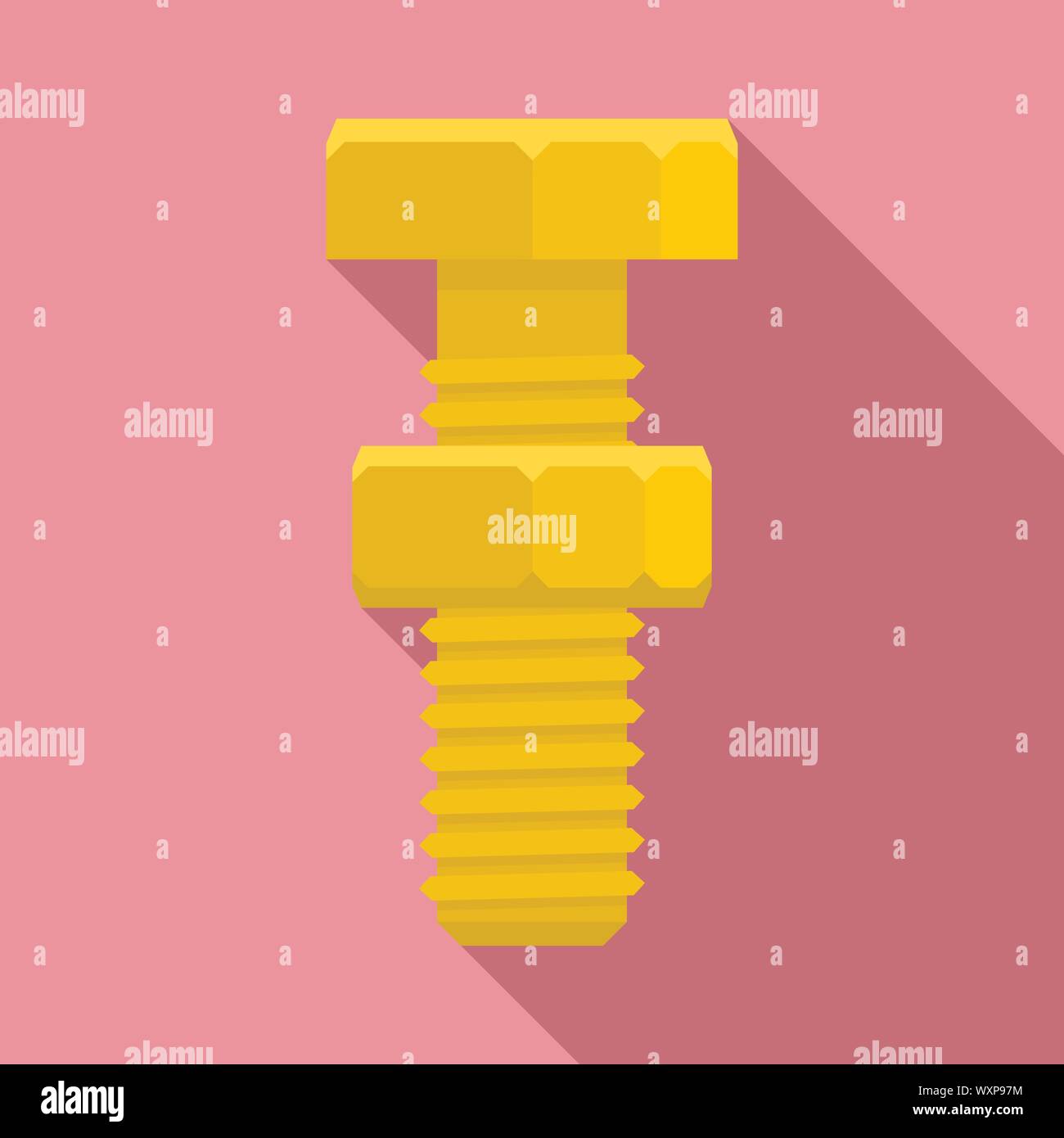 Screwbolt nut icon. Flat illustration of screwbolt nut vector icon