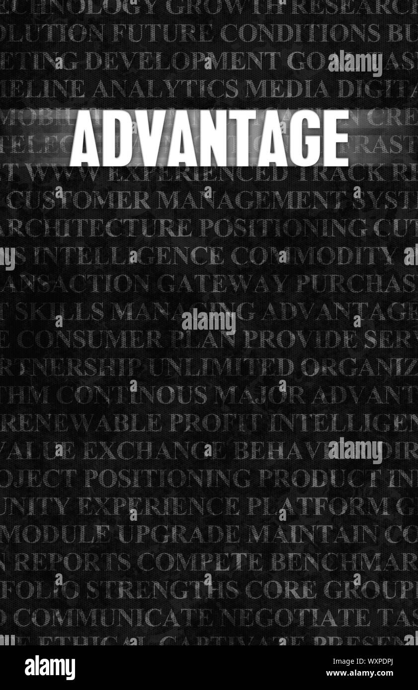 Advantage in Business as Motivation in Stone Wall Stock Photo