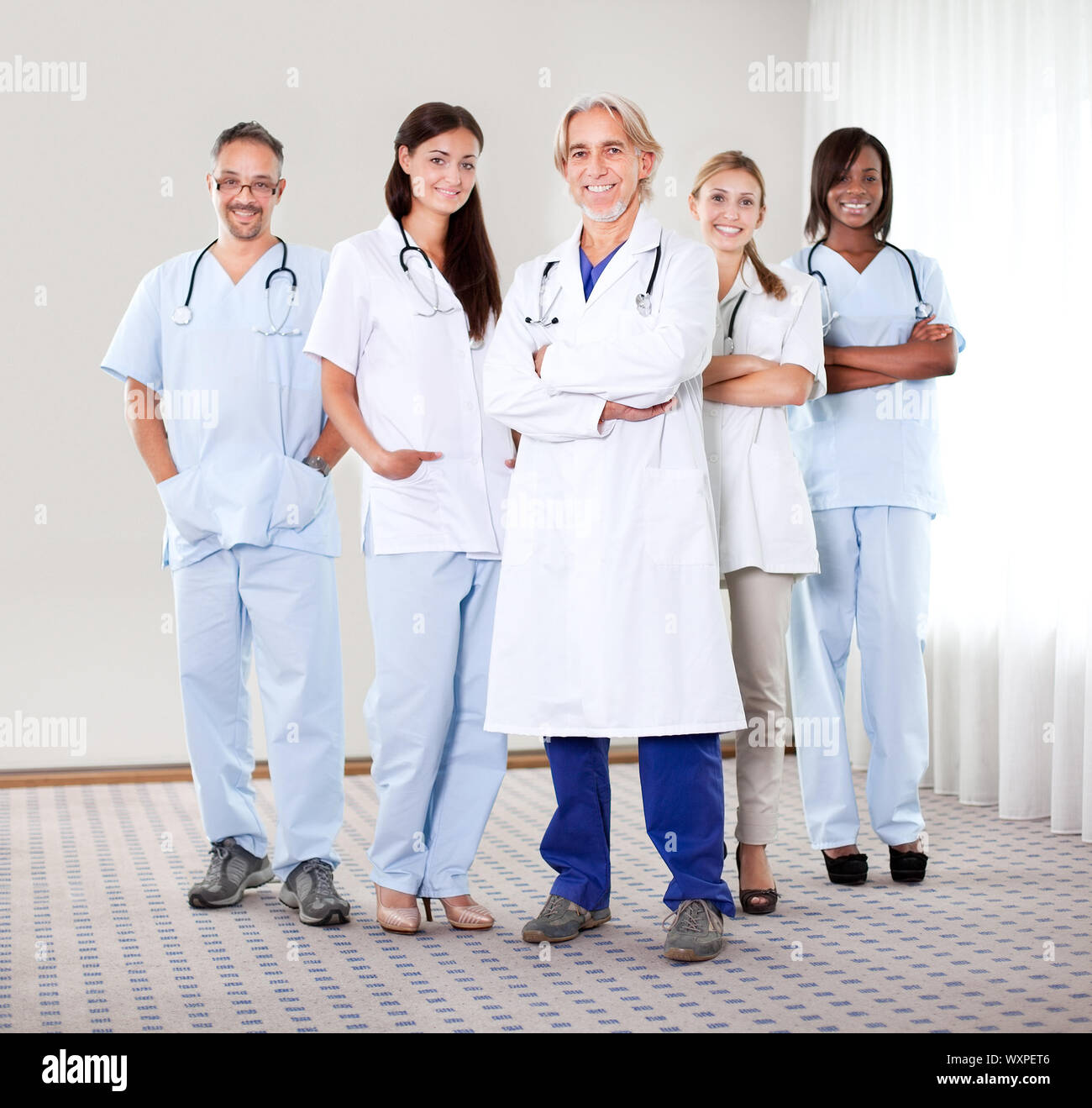 Portrait of a group of mature doctors Stock Photo