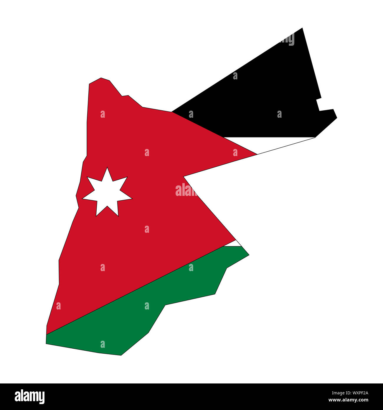 Jordanian flag map hi-res stock photography and images - Alamy