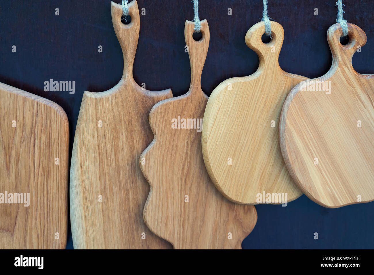 Wooden boards for the kitchen Stock Photo