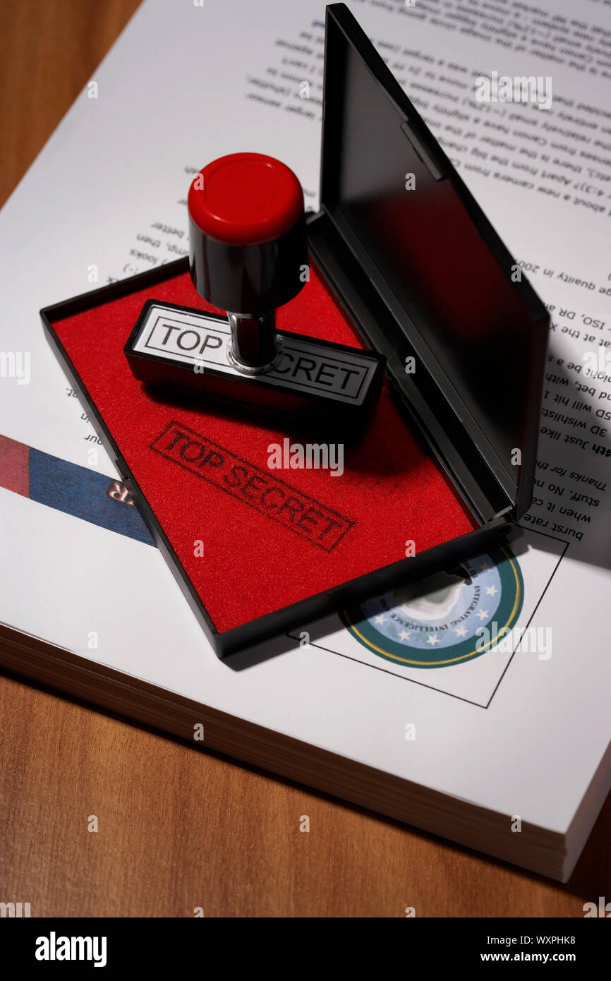 Top Secret Rubber Stamp Stock Photo - Alamy