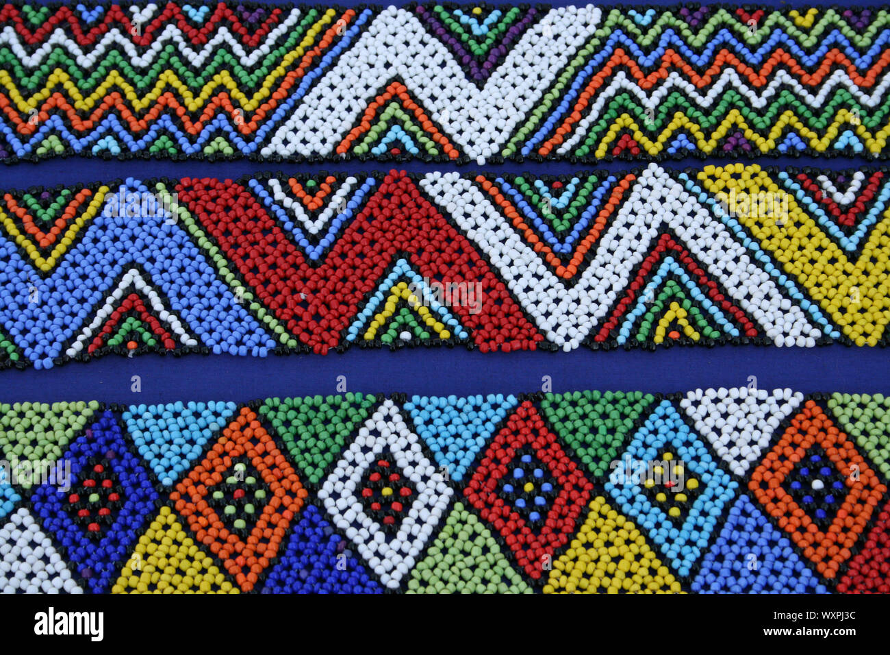 Colourful Zulu Beadwork Stock Photo