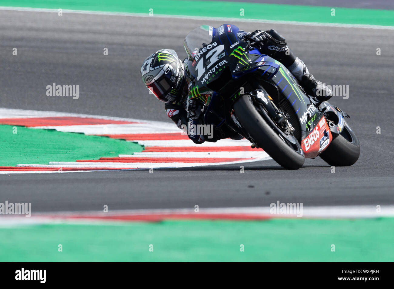 Spanish rider number 12 for yamaha monster team in motogp hi-res stock ...