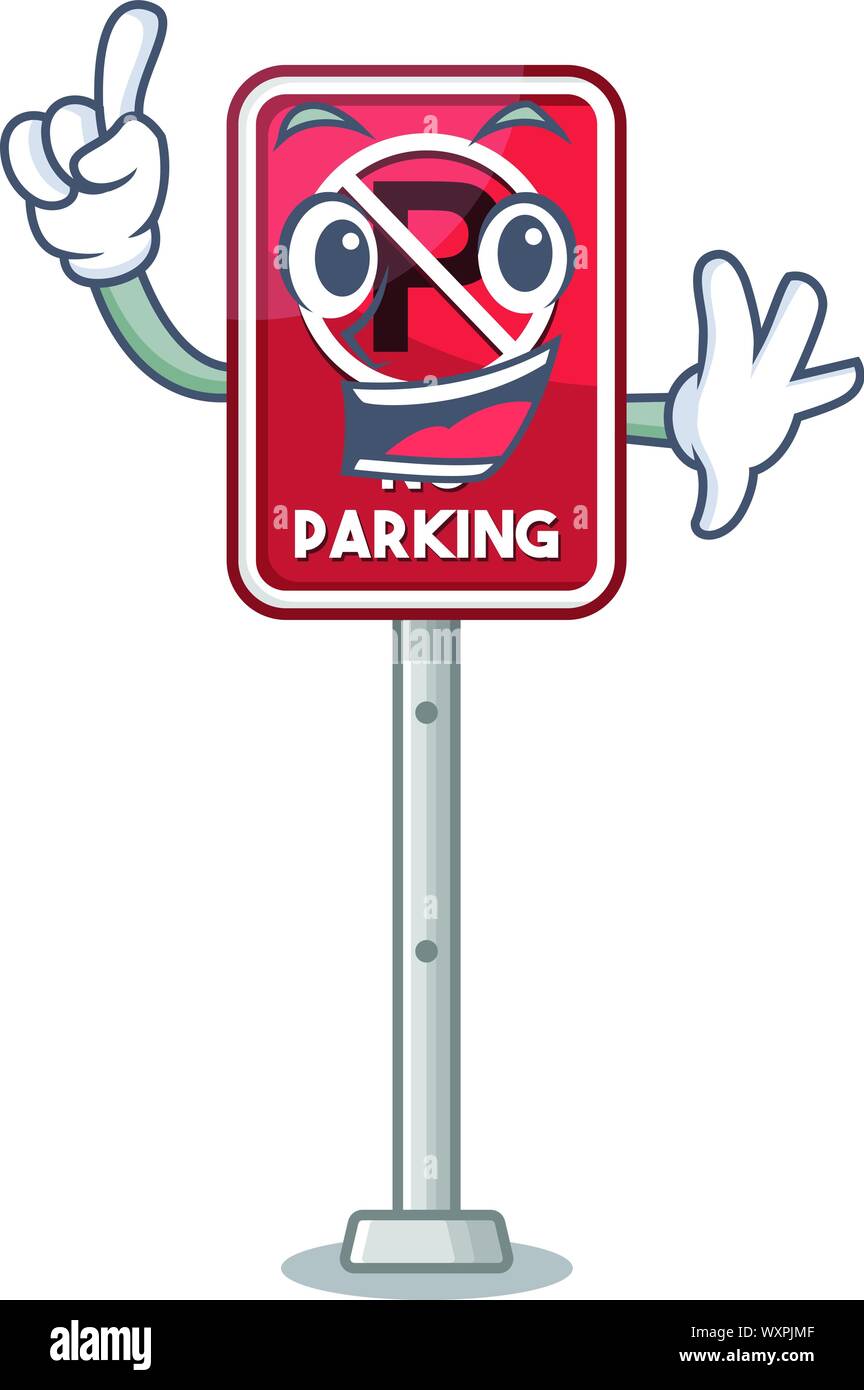 Finger no parking the cartoon side road Stock Vector Image & Art Alamy
