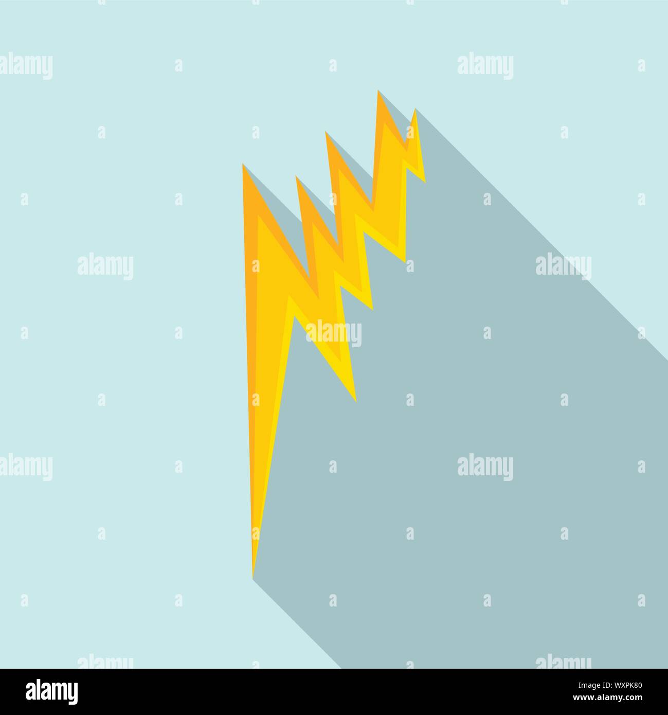Lightning bolt icon. Flat illustration of lightning bolt vector icon ...