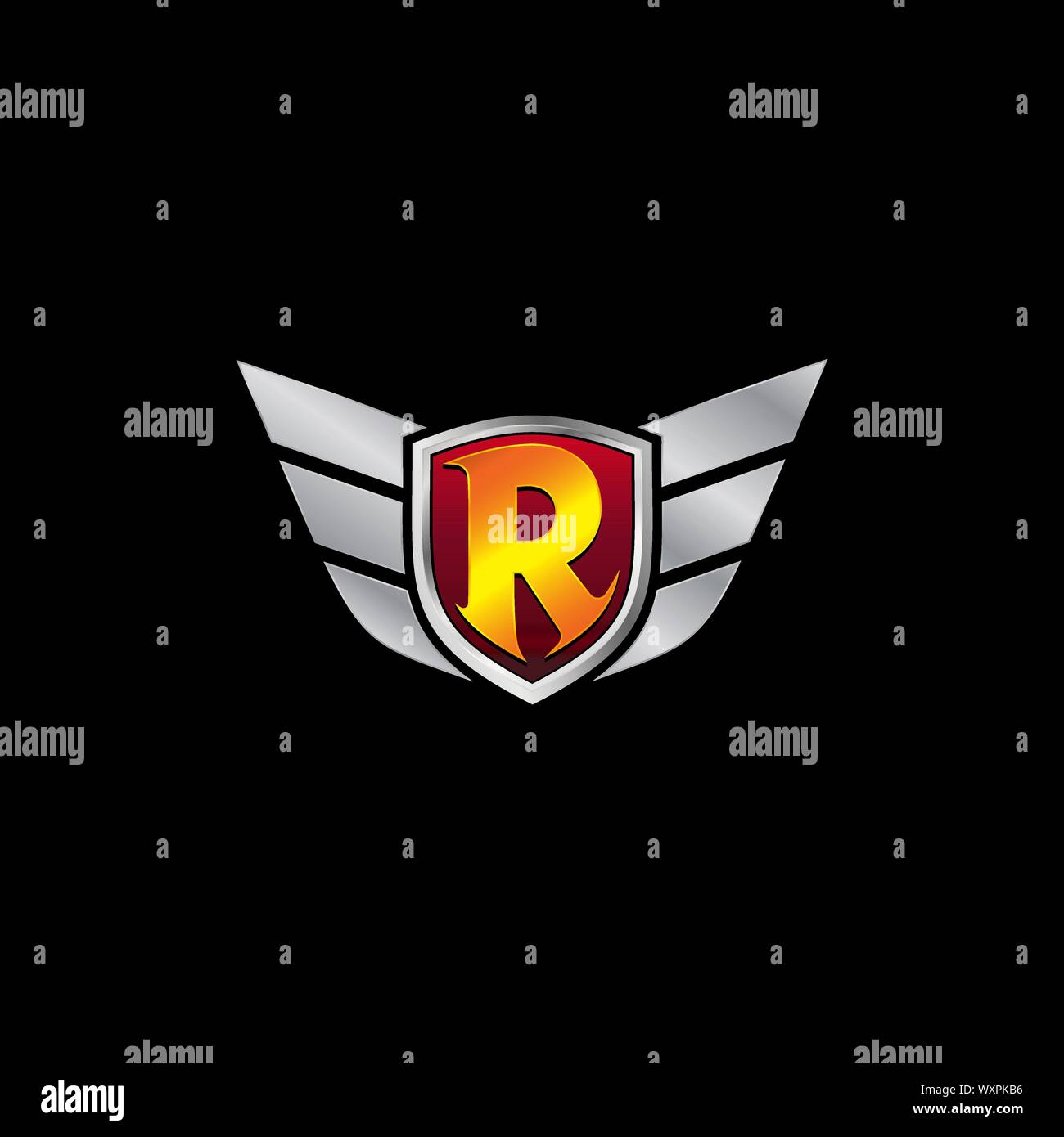Auto Guard Letter R Icon Logo design concept template Stock Vector ...
