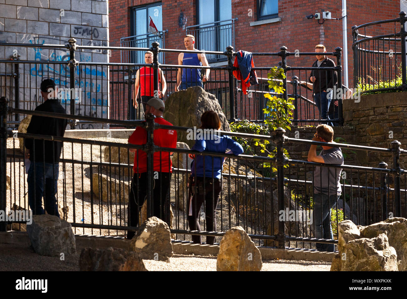 Cork, Ireland, 17th September, 2019. The Young Offenders in Blackpool, Cork City. The Young
