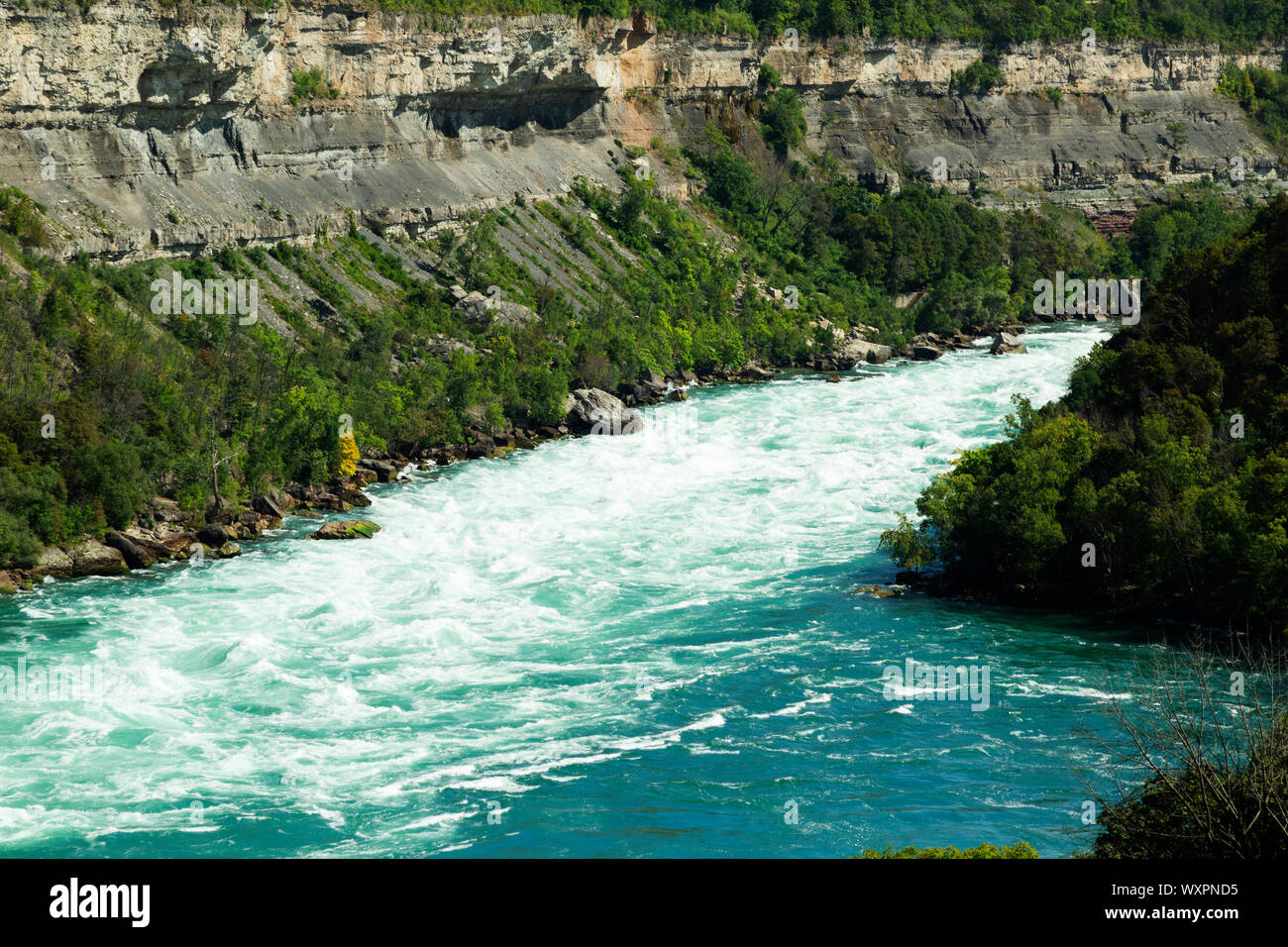 Lower Niagara River in the Niagara Gorge, Border Between Canada and ...