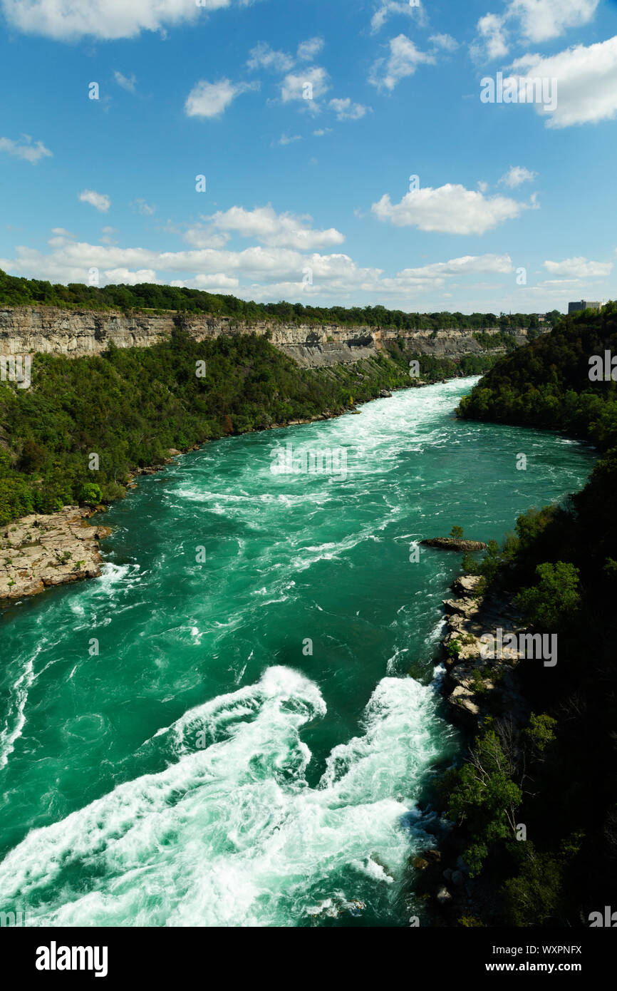 Lower Niagara River in the Niagara Gorge, Border Between Canada and ...