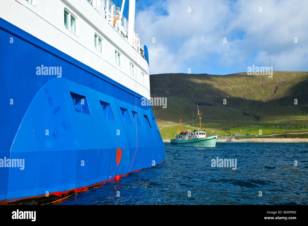Desembarco en Village Bay. Isla St. Kilda. Outer Hebrides. Scotland, UK Stock Photo