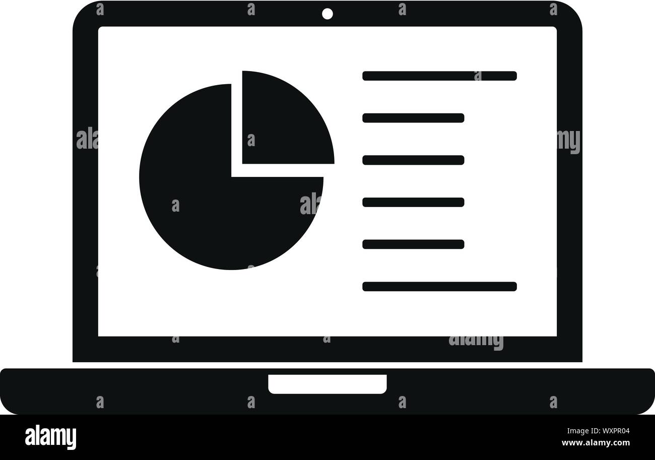 Lesson laptop icon. Simple illustration of lesson laptop vector icon ...