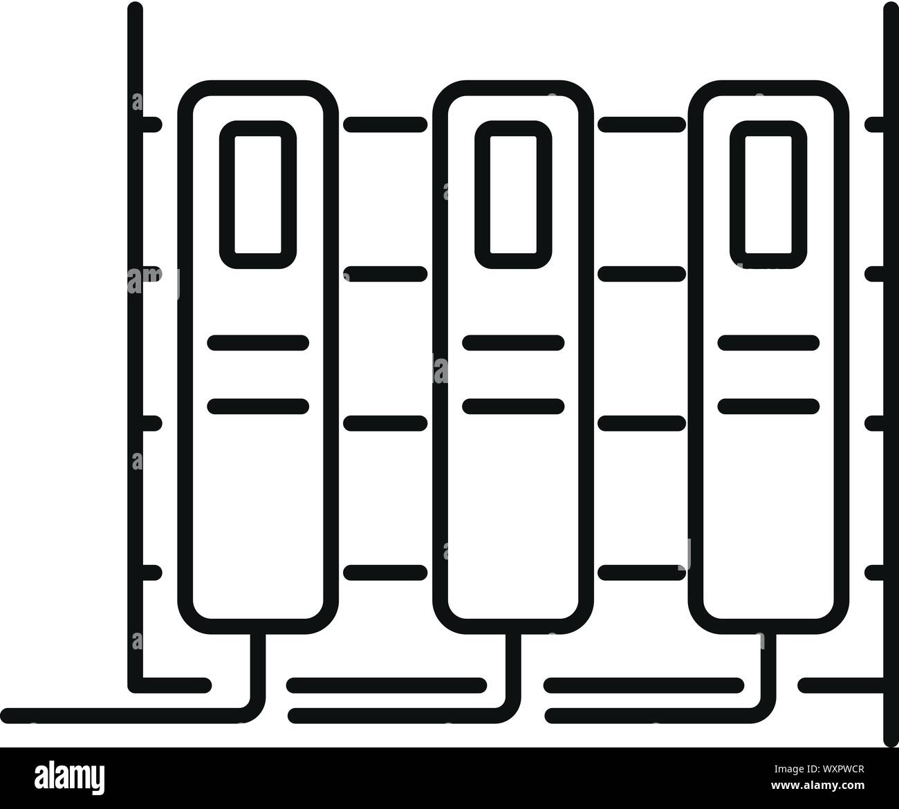 Home mining farm icon. Outline home mining farm vector icon for web design isolated on white background Stock Vector