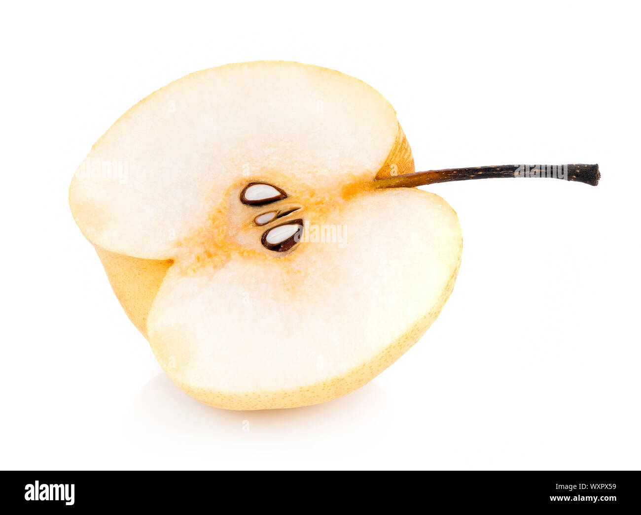 pears isolated on white background. Chinese pear Stock Photo