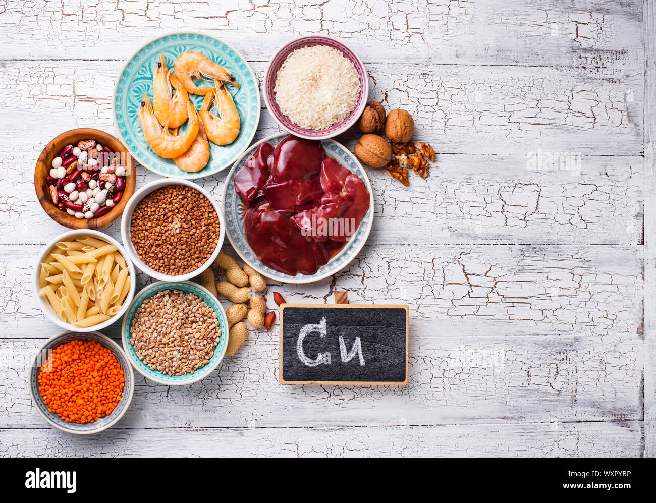 Natural products sources of copper Stock Photo Alamy
