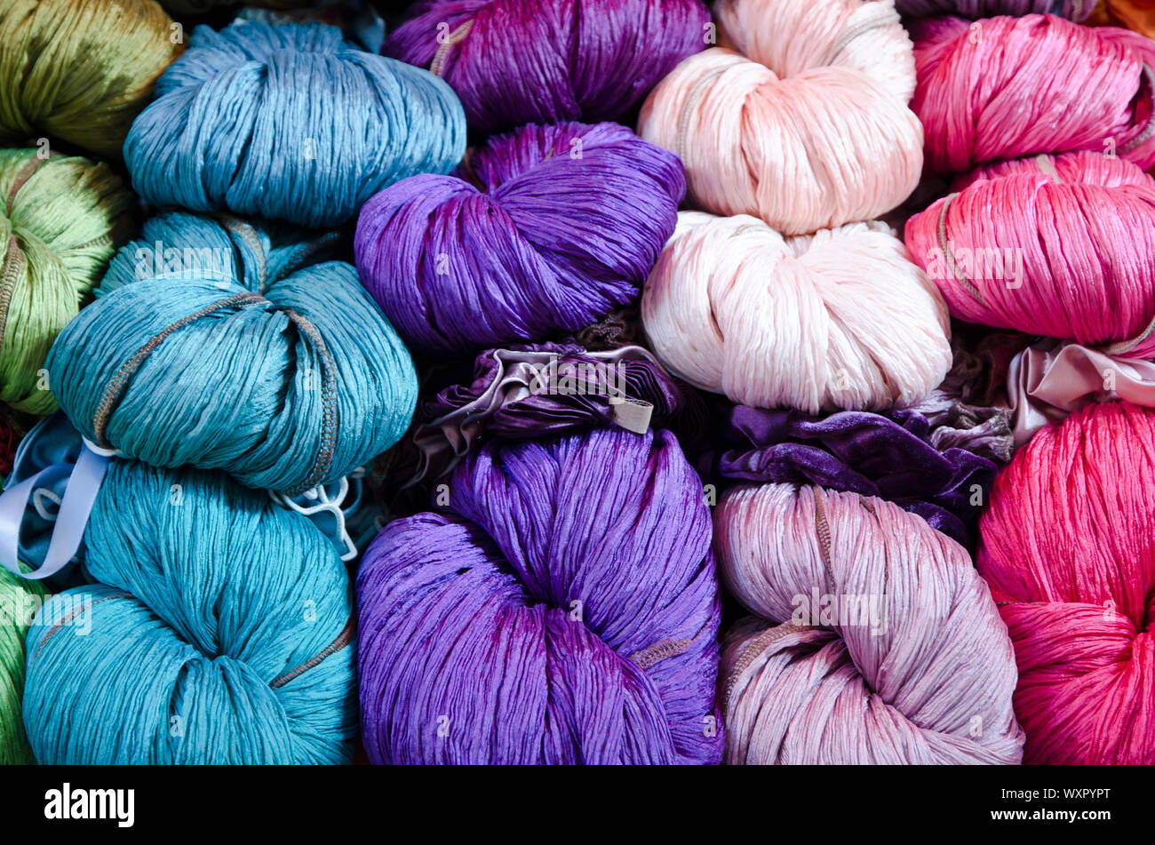 MultiColored Yarn Unravel Stock Photo Alamy