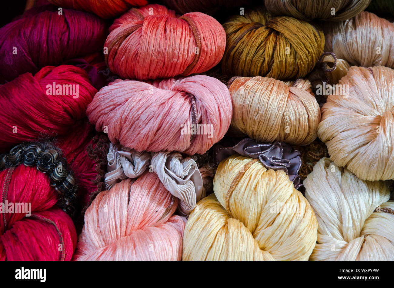 MultiColored Yarn Unravel Stock Photo Alamy