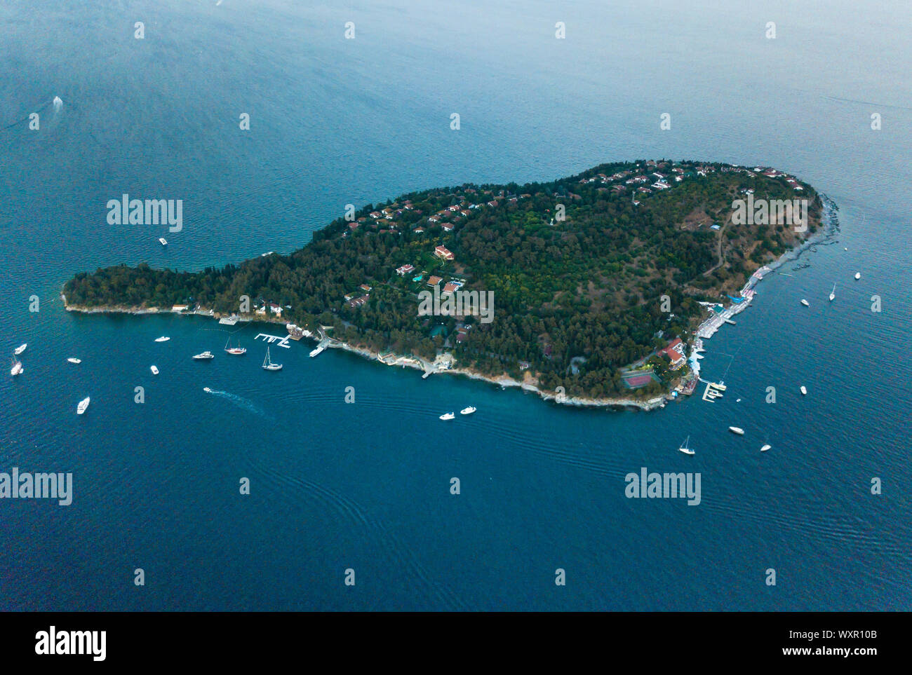 Prince islands ( Sedef island) arrial view , IstanbulTURKEY Stock Photo