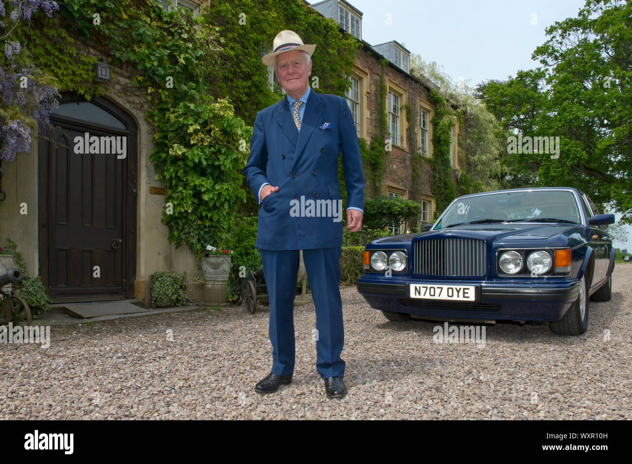 Sir Benjamin Slade, the 7th.baronet at his home, Maunsell House, Bridgwater, Somerset, UK Stock Photo