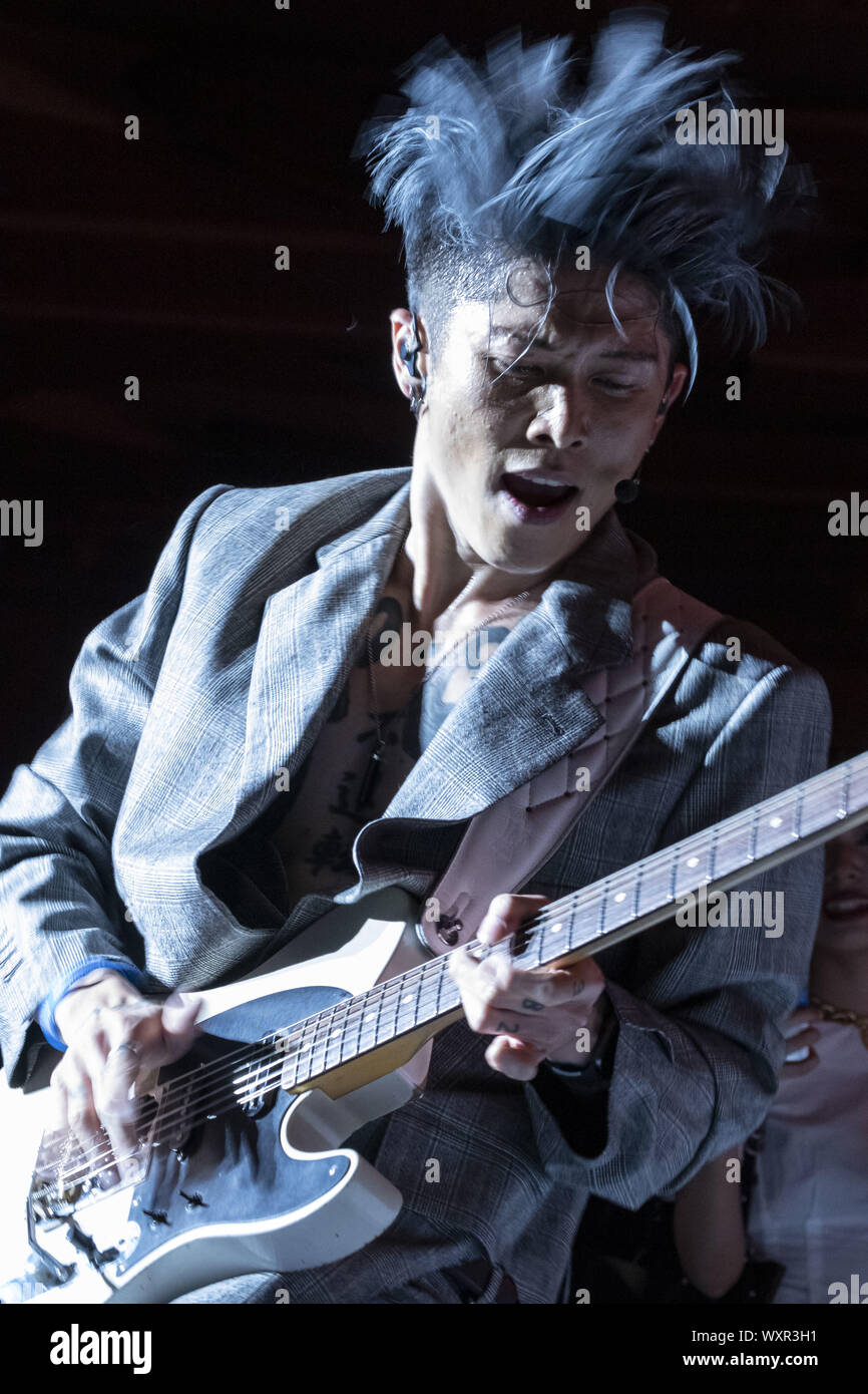 Tokyo, Japan. 17th Sep, 2019. Japanese guitarist Miyavi performs during