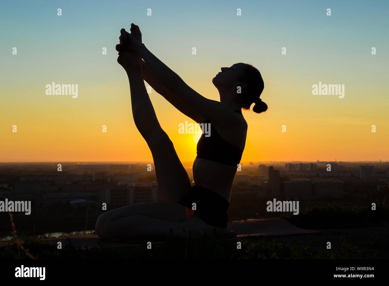 Boat Pose Silhouette Navasana Yoga Illustrations & Vectors