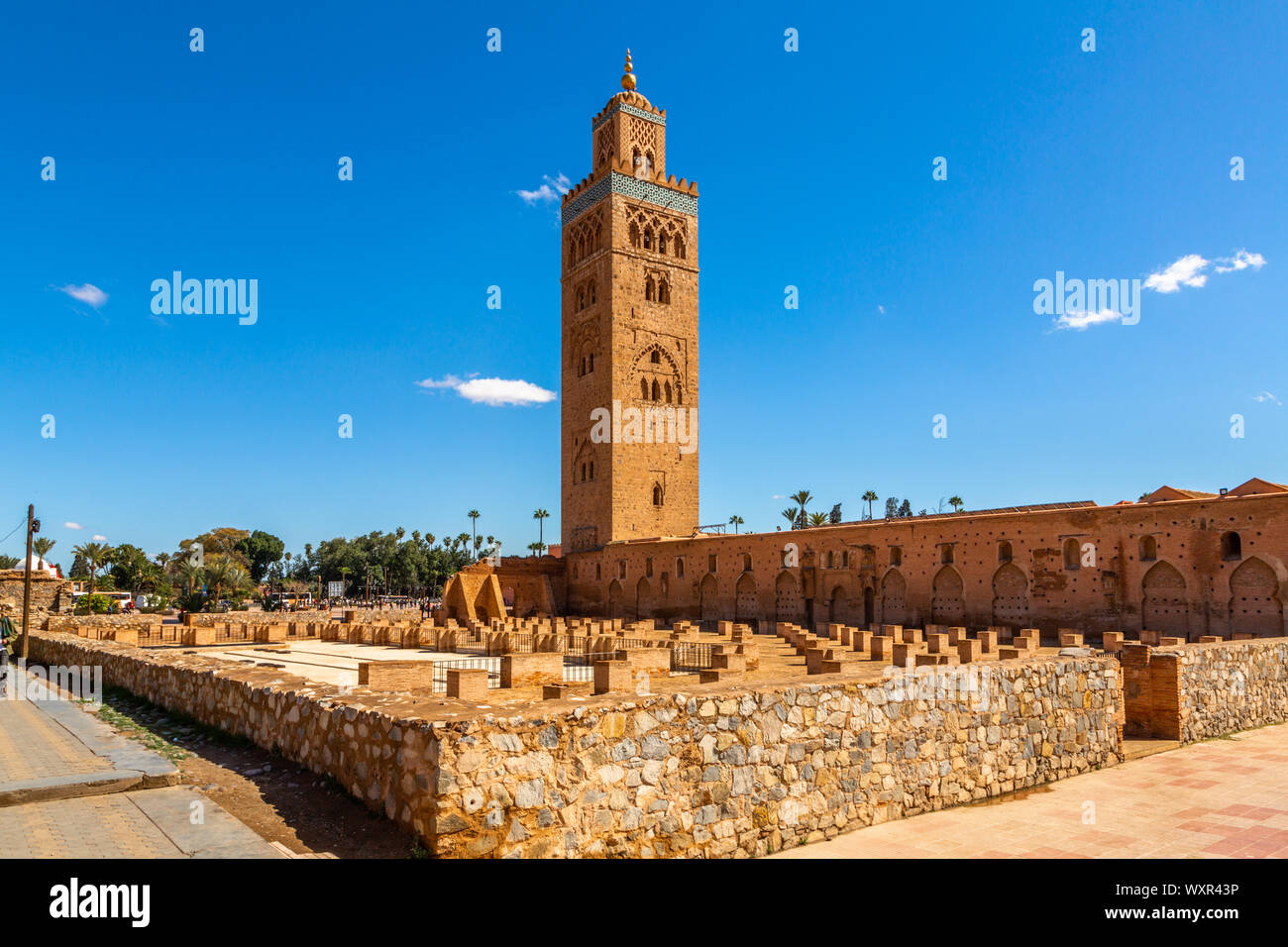 The Koutoubia Mosque is Marrakesh's most famous landmark with its 70 metre  tall minaret visible for miles in every direction Marrakesh Morocco Stock  Photo - Alamy