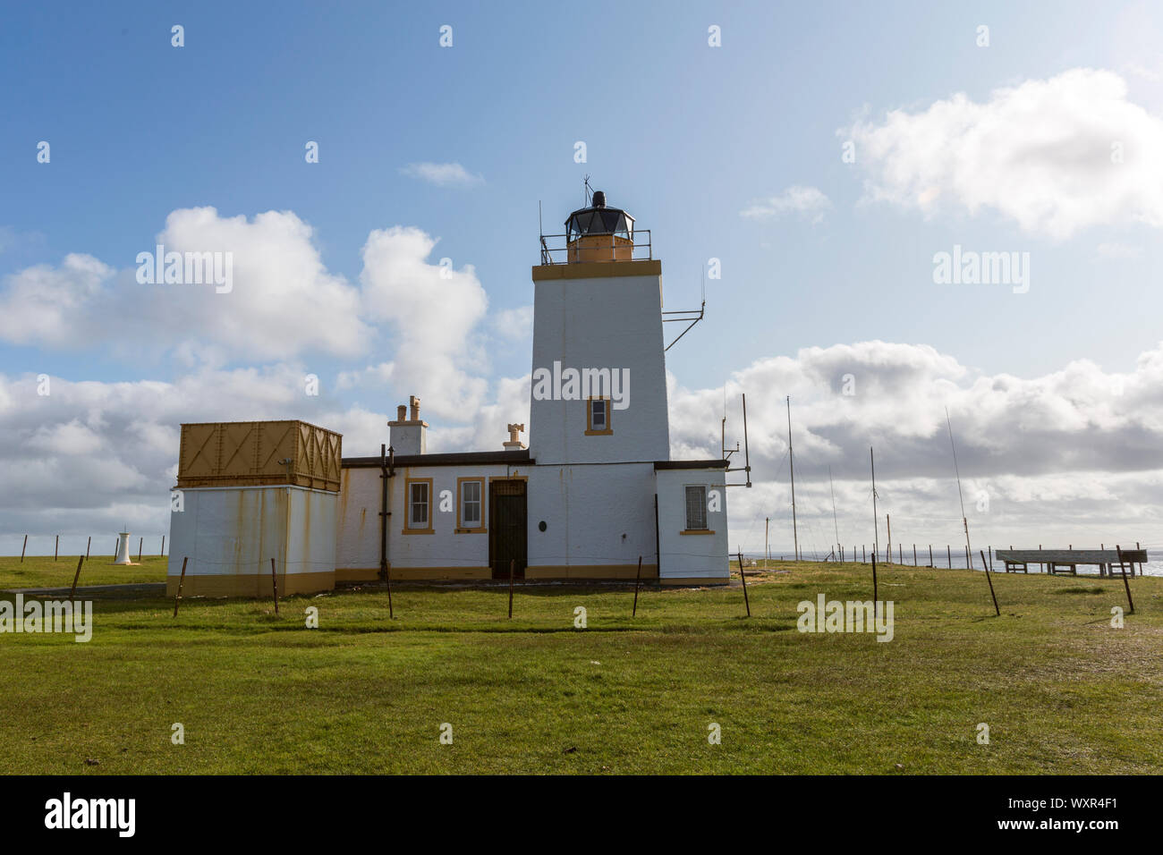 Eshaness Lighthouse, Northmavine peninsula, Mainland, Shetland, Scotland, UK Stock Photo