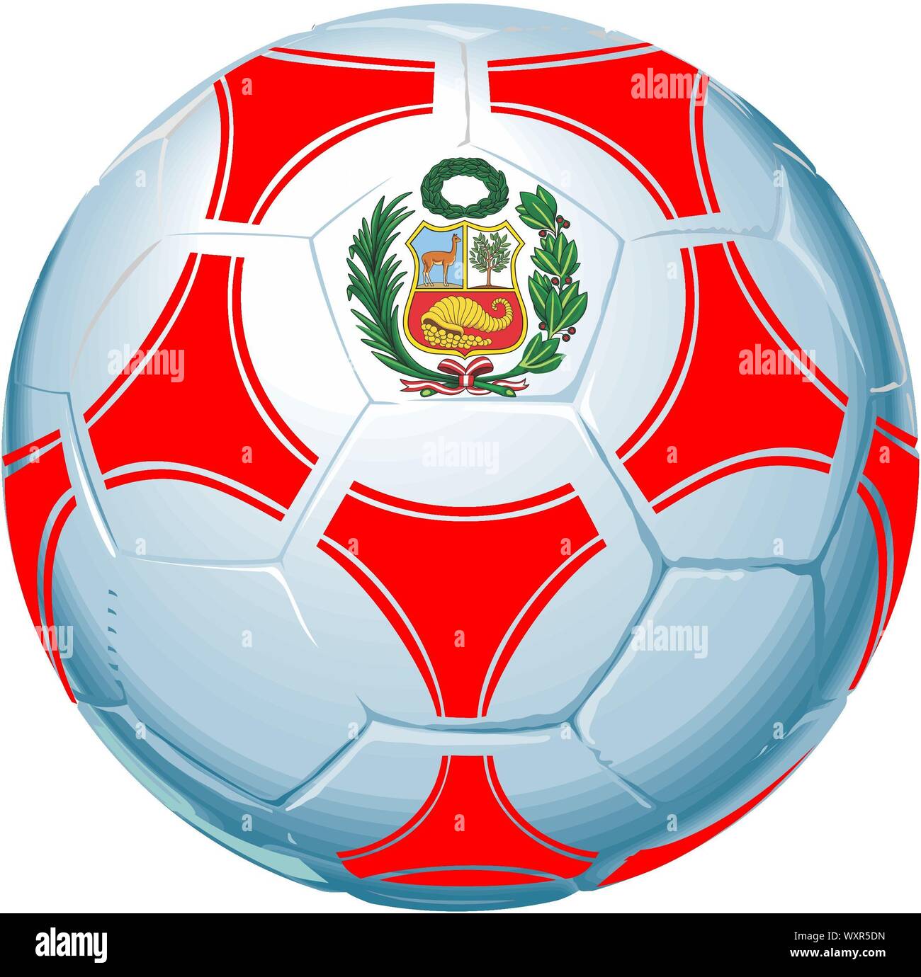 Icon Sports Peru Soccer Ball Size 5 - Official Style Football Deflated For Shipping