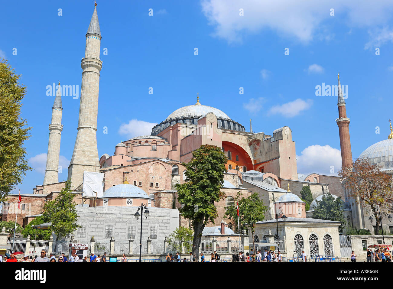 Hagia Sophia in Istanbul Turkey - the former greek Orthodox Christian patriarchal cathedral, later Ottoman imperial mosque and now a museum Stock Photo