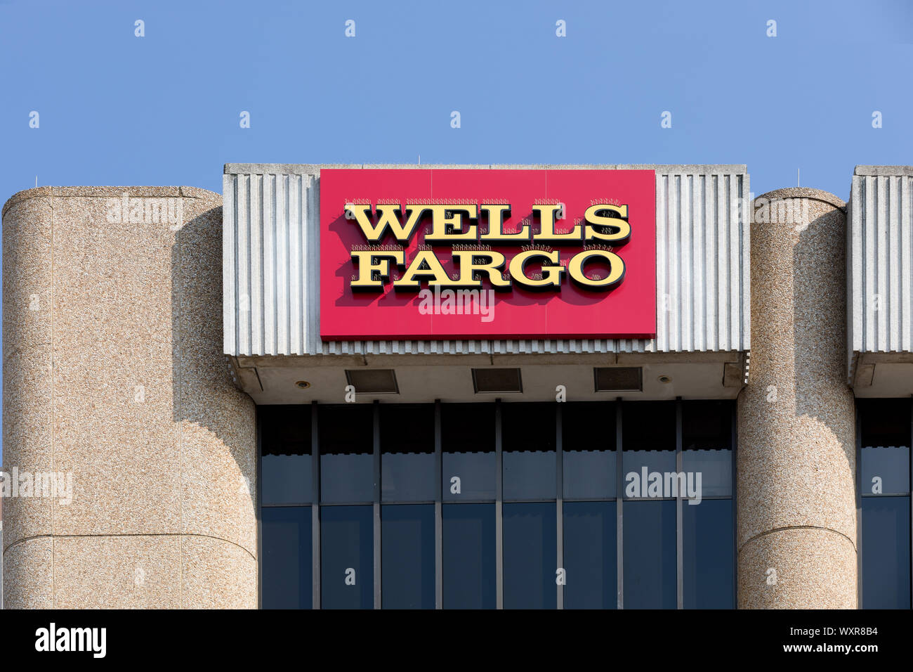 HICKORY, NC, USA13 SEPT 2019 The sign and logo on top of the HIckory