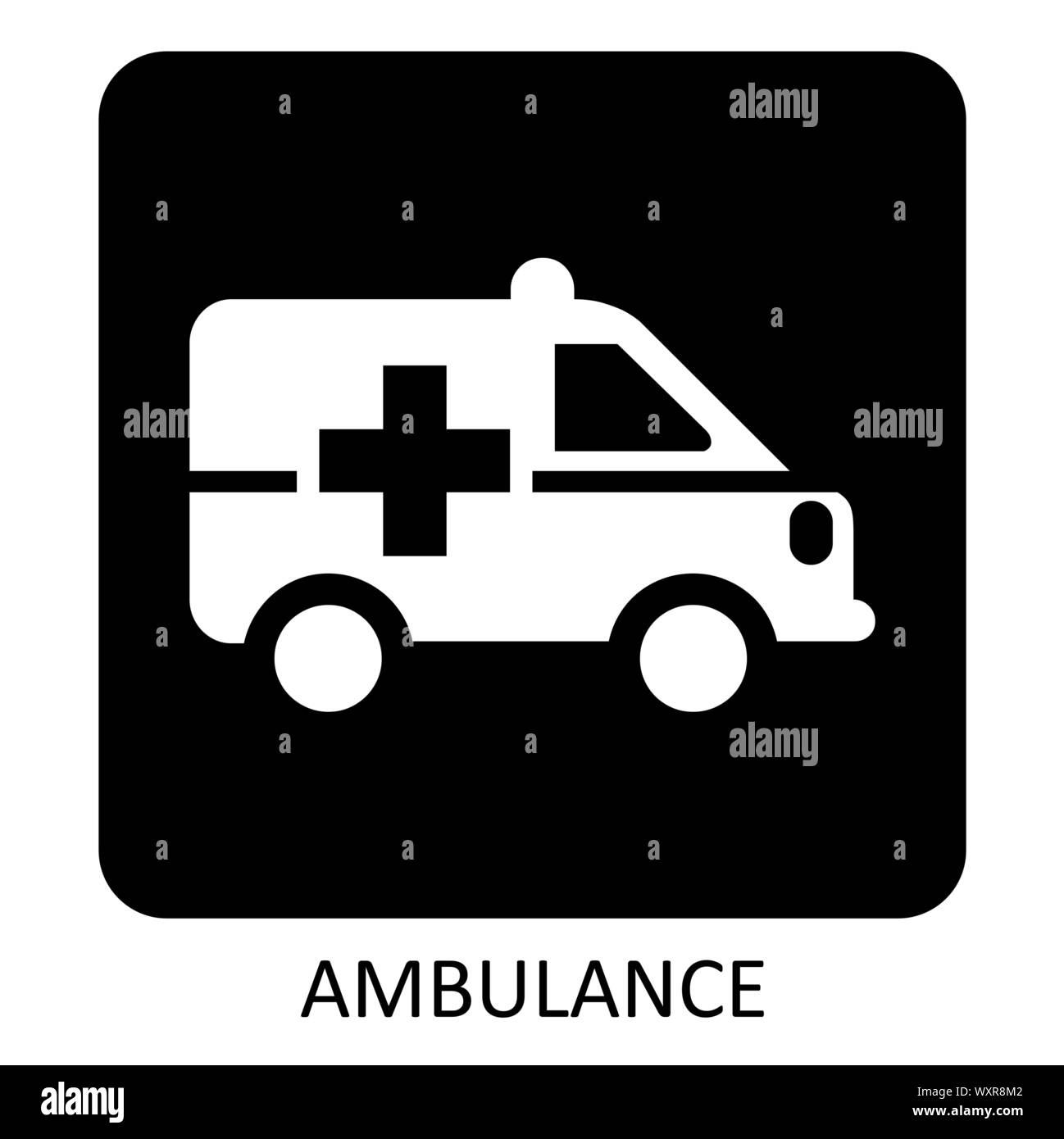 Ambulance icon illustration Stock Vector