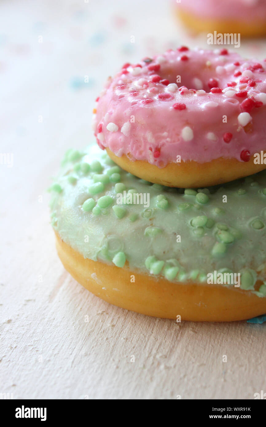 Assorted colorful donuts close-up. Photos of different donuts Stock ...