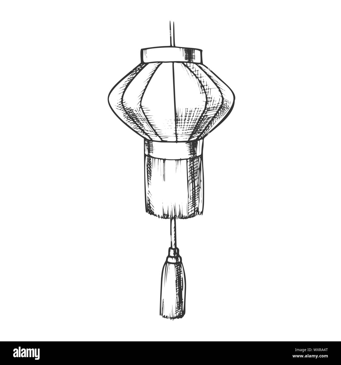 Chinese Lantern Traditional Decor Retro Vector Stock Vector Image & Art
