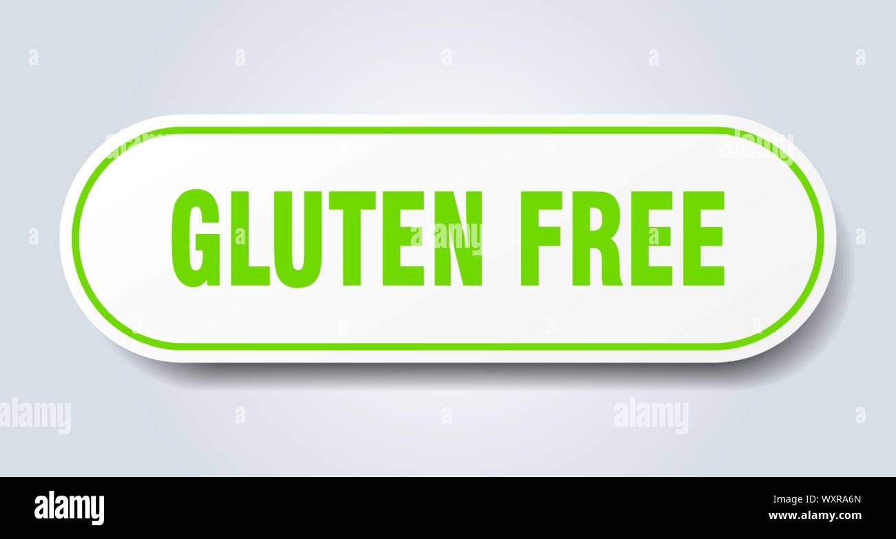 gluten free sign. gluten free rounded green sticker. gluten free Stock ...
