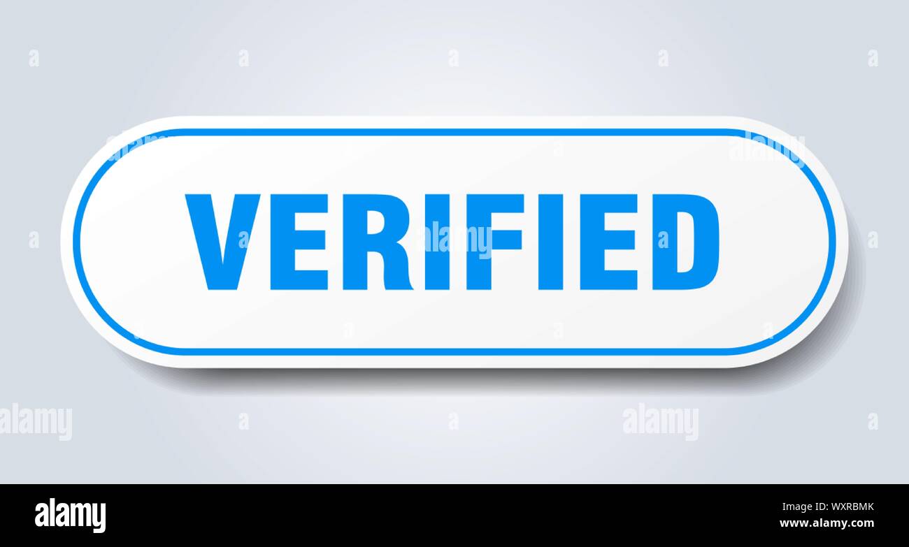 verified sign. verified rounded blue sticker. verified Stock Vector