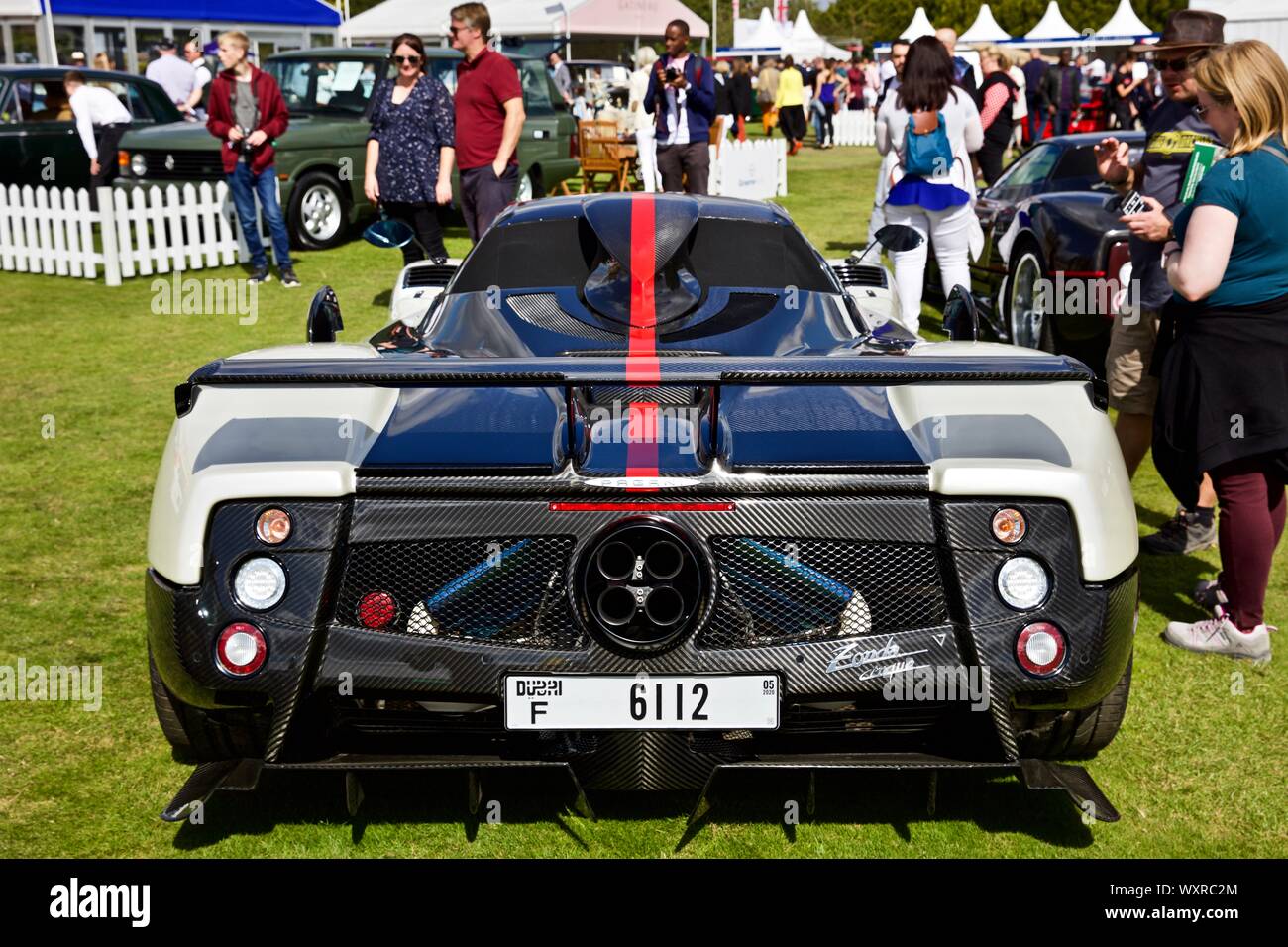 Pagani Zonda Cinque on show at the 2019 Salon Privé at Blenheim Palace, Oxfordshire Stock Photo