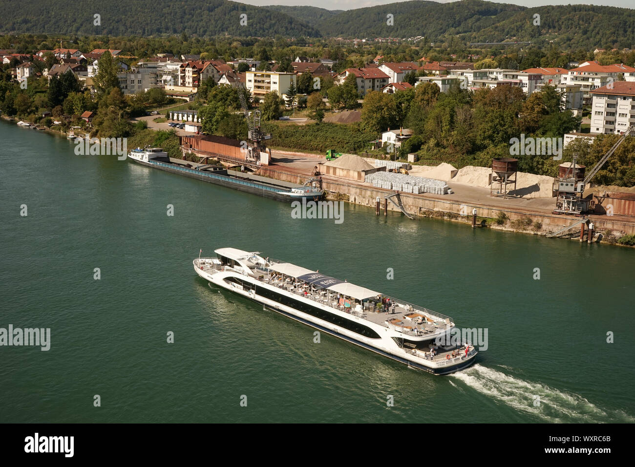Harbour of Rheinfelden Baden, Germany / River Rhine Stock Photo Alamy