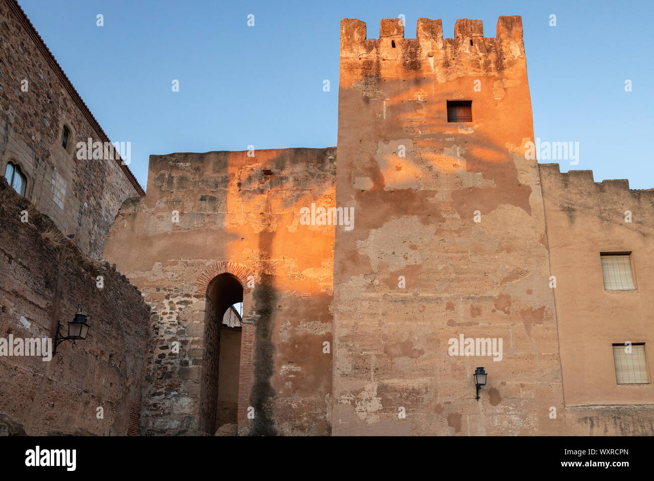 Ancient medieval tower known as Torre del Horno, located in the old town of  Caceres. Extremadura. Spain Stock Photo - Alamy