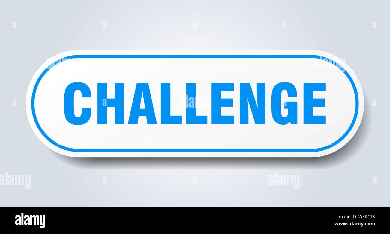 challenge sign. challenge rounded blue sticker. challenge Stock Vector