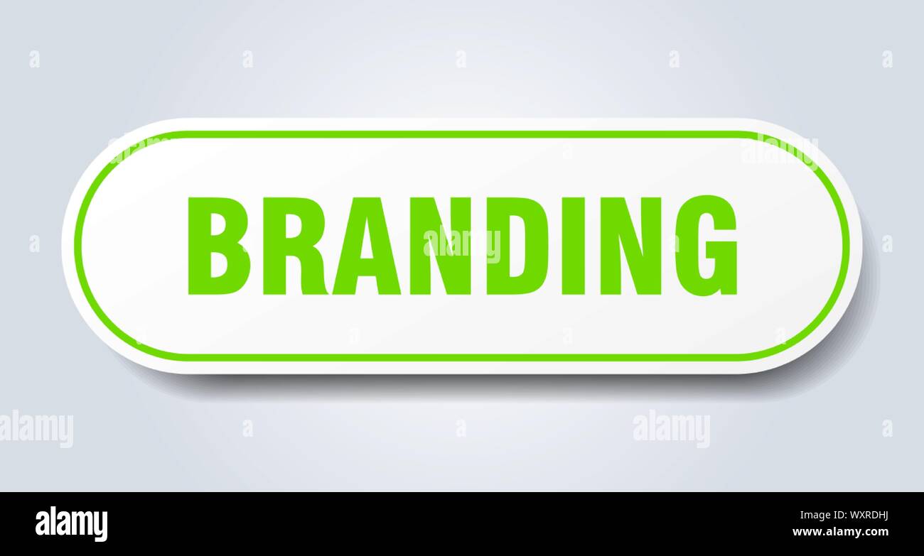 Brading Sign branding sign. branding rounded green sticker. branding Stock Vector ...