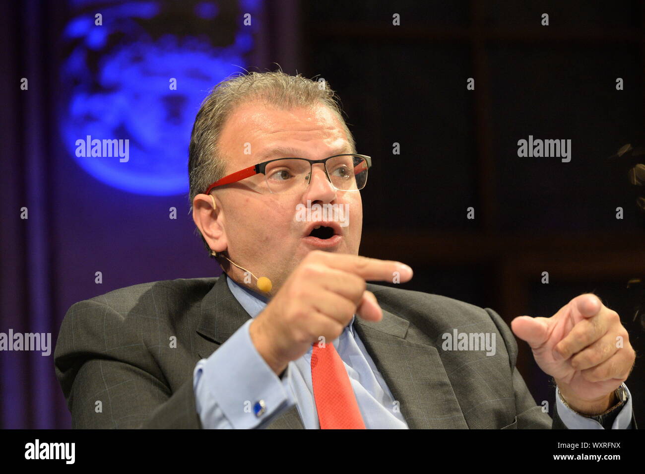 Vienna, Austria. 17th September 2019. Panel Discussion of the Vienna Freedom Academy on Political Islam. 'Political Islam as a challenge for internal security' with Hans-Jörg Jenewein FPOE (Austrian Freedom Party) at the Palais Ferstel in Vienna on 17 September 2019. Credit: Franz Perc/Alamy Live News Stock Photo