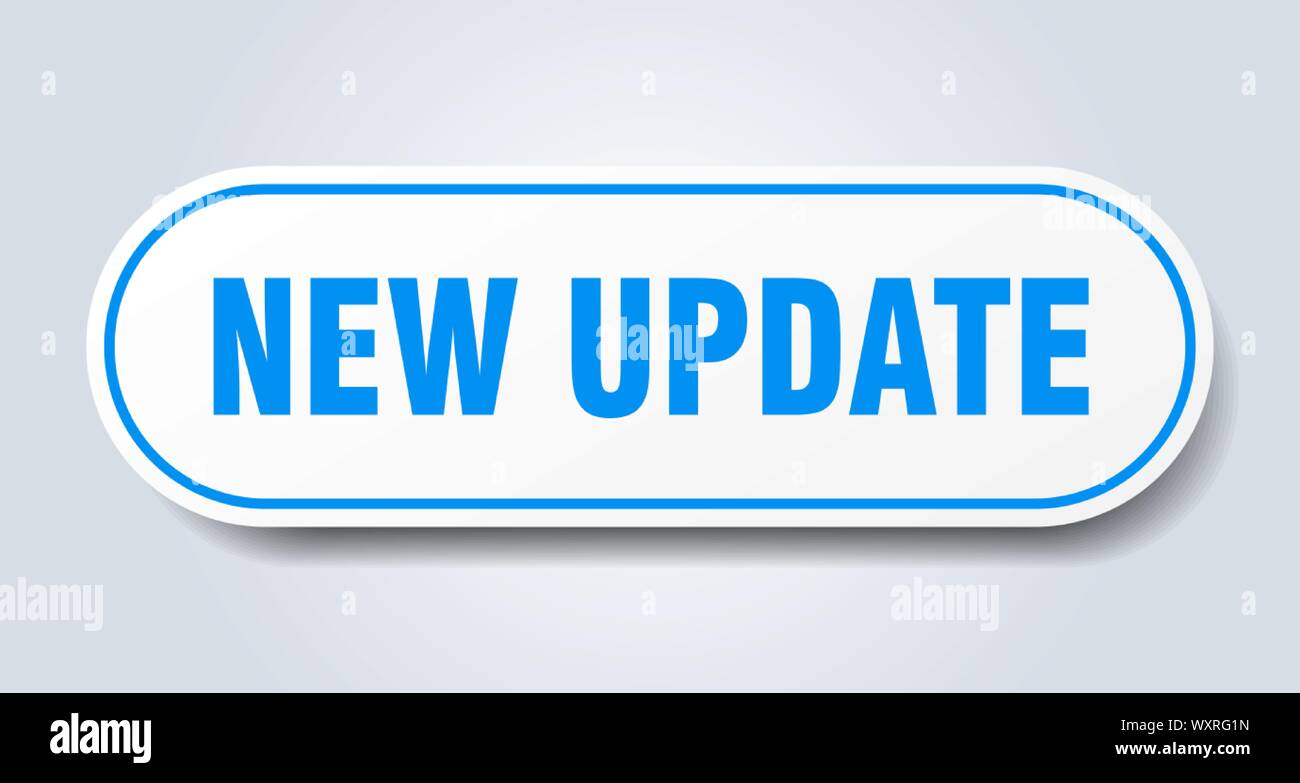 new update sign. new update rounded blue sticker. new update Stock Vector