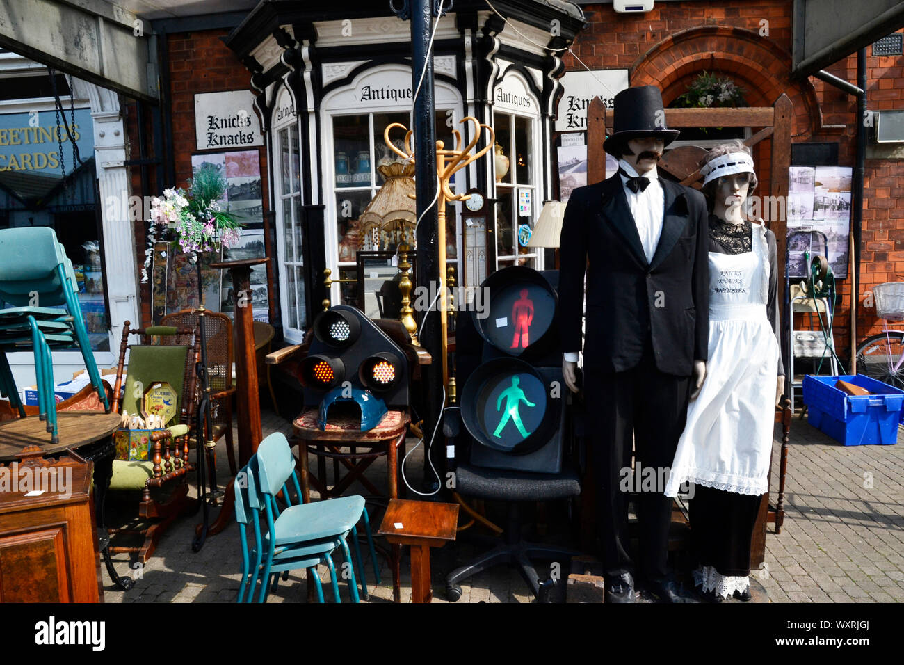 Knicks Knacks Antiques and Curiosities shop at Sutton on Sea, Lincolnshire, UK Stock Photo