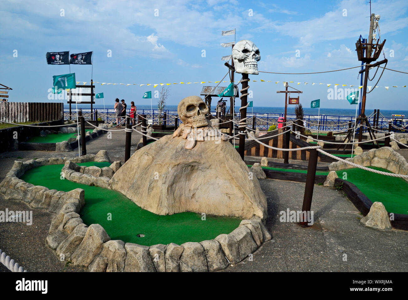 Pirate Golf, Crazy Golf at Mablethorpe, Lincolnshire, UK Stock Photo