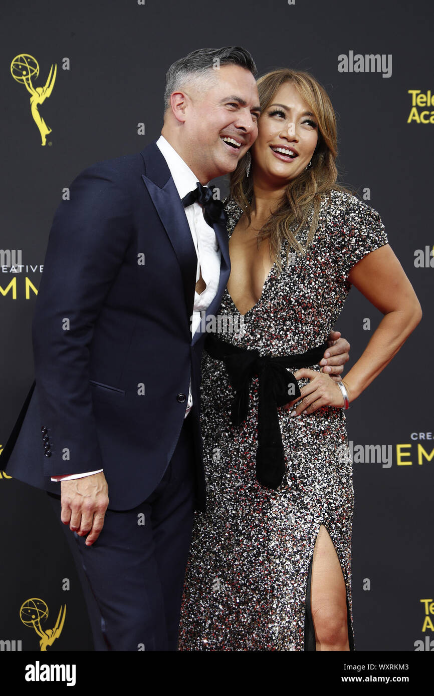 September 17, 2019, Los Angeles, CA, USA: LOS ANGELES - SEP 14:  Raj Kapoor, Carrie Ann Inaba at the 2019 Primetime Emmy Creative Arts Awards at the Microsoft Theater on September 14, 2019 in Los Angeles, CA (Credit Image: © Kay Blake/ZUMA Wire) Stock Photo